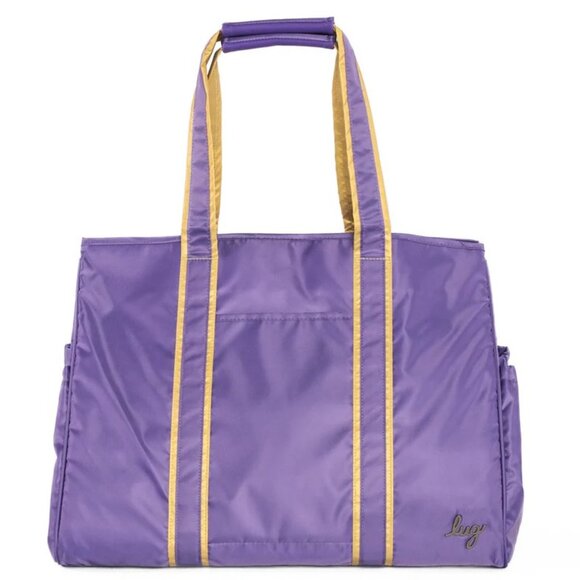 Lug Rover X-Large Carry-All Tote Amethyst - Purple with Metallic Gold Trim - Picture 1 of 12